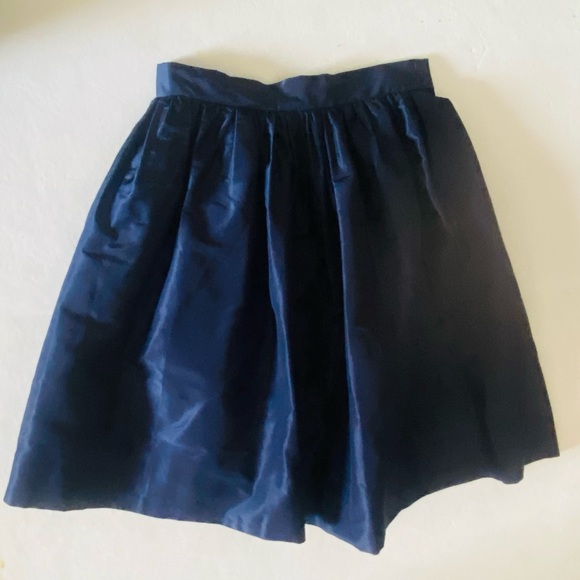 Vintage Michel Goma Paris Navy Flare Skirt 26Wx23L Sz 38 - Picture 5 of 7